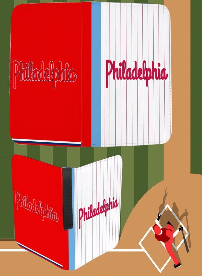 KivolFun Baseball Card Binder with Sleeves 900 Pocket, Philadelphia Baseball Trading Card Holder Baseball Collector Album Sports Trading Card 3 Ring Binder Storage Book Folder Case - Image 5